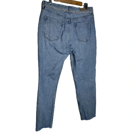 GRLFRND Karolina  Embellished High Rise Button-Fly Skinny Denim Jeans Size 31 - Picture 12 of 16